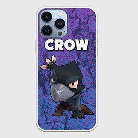 Чехол для iPhone 13 Pro Max с принтом BRAWL STARS CROW в Тюмени,  |  | Тематика изображения на принте: brawl stars | brawl stars crow | brawl stars crow phoenix | brawl stars leon | brawl stars leon shark | brawl stars robot spike | brawl stars spike | бравл старс