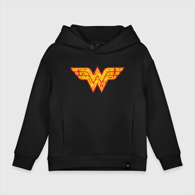 Детское худи Oversize хлопок с принтом Wonder woman в Тюмени, френч-терри — 70% хлопок, 30% полиэстер. Мягкий теплый начес внутри —100% хлопок | боковые карманы, эластичные манжеты и нижняя кромка, капюшон на магнитной кнопке | dc | dc comics | diana prince | shtatjl | wonder woman | вандер вуман | вондер вуман | галь гадот | диана принс | супер женщина | чудо женщина