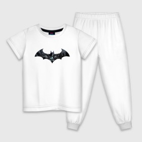 Детская пижама хлопок с принтом Batman в Тюмени, 100% хлопок |  брюки и футболка прямого кроя, без карманов, на брюках мягкая резинка на поясе и по низу штанин
 | bat man | batman | batman comics | caped crusader | comics | dark knight | shtatjl | бетмен | брюс уэйн | бэт мен | бэтмен | тёмный рыцарь