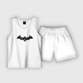 Детская пижама с шортами хлопок с принтом Batman в Тюмени,  |  | bat man | batman | batman comics | caped crusader | comics | dark knight | shtatjl | бетмен | брюс уэйн | бэт мен | бэтмен | тёмный рыцарь