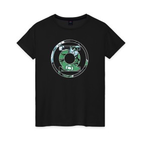 Женская футболка хлопок с принтом Green Lantern в Тюмени, 100% хлопок | прямой крой, круглый вырез горловины, длина до линии бедер, слегка спущенное плечо | dc | dc comics | green lantern | shtatjl | зеленый фонарь