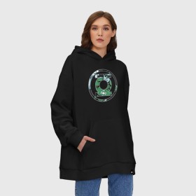 Худи SuperOversize хлопок с принтом Green Lantern в Тюмени, 70% хлопок, 30% полиэстер, мягкий начес внутри | карман-кенгуру, эластичная резинка на манжетах и по нижней кромке, двухслойный капюшон
 | dc | dc comics | green lantern | shtatjl | зеленый фонарь