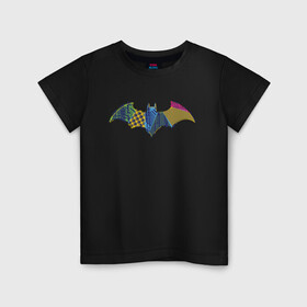 Детская футболка хлопок с принтом Batman logo в Тюмени, 100% хлопок | круглый вырез горловины, полуприлегающий силуэт, длина до линии бедер | bat man | batman | batman comics | caped crusader | comics | dark knight | shtatjl | бетмен | брюс уэйн | бэт мен | бэтмен | тёмный рыцарь