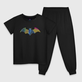 Детская пижама хлопок с принтом Batman logo в Тюмени, 100% хлопок |  брюки и футболка прямого кроя, без карманов, на брюках мягкая резинка на поясе и по низу штанин
 | bat man | batman | batman comics | caped crusader | comics | dark knight | shtatjl | бетмен | брюс уэйн | бэт мен | бэтмен | тёмный рыцарь