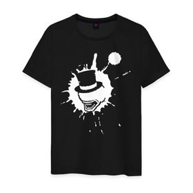 Мужская футболка хлопок с принтом Сэр Троглодит - Минимализм в Тюмени, 100% хлопок | прямой крой, круглый вырез горловины, длина до линии бедер, слегка спущенное плечо. | Тематика изображения на принте: минимализм | сэр троглодит
