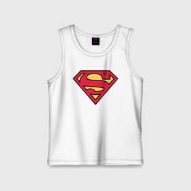 Детская майка хлопок с принтом Superman logo в Тюмени,  |  | clark kent | superman | кларк кент | супермен | супермэн