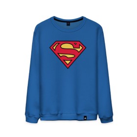 Мужской свитшот хлопок с принтом Superman logo в Тюмени, 100% хлопок |  | clark kent | superman | кларк кент | супермен | супермэн