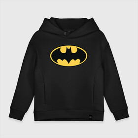 Детское худи Oversize хлопок с принтом Batman logo в Тюмени, френч-терри — 70% хлопок, 30% полиэстер. Мягкий теплый начес внутри —100% хлопок | боковые карманы, эластичные манжеты и нижняя кромка, капюшон на магнитной кнопке | bat man | batman | batman comics | caped crusader | comics | dark knight | бетмен | брюс уэйн | бэт мен | бэтмен | тёмный рыцарь
