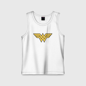 Детская майка хлопок с принтом Wonder Woman Logo в Тюмени,  |  | dc | dc comics | diana prince | wonder woman | вандер вуман | вондер вуман | диана принс | супер женщина | чудо женщина