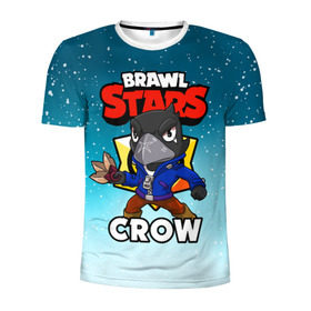 Мужская футболка 3D спортивная с принтом BRAWL STARS CROW в Тюмени, 100% полиэстер с улучшенными характеристиками | приталенный силуэт, круглая горловина, широкие плечи, сужается к линии бедра | brawl stars | brawl stars crow | brawler | crow | бравл старз | бравлер | ворон