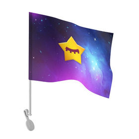 Флаг для автомобиля с принтом SANDY SPACE - BRAWL STARS в Тюмени, 100% полиэстер | Размер: 30*21 см | brawl | bull | colt | crow | game | games | leon | online | penny | poco | sandy | shelly | spike | star | stars | wanted | брав | бравл | браво | звезда | звезды | игра | игры | лого | онлайн | сенди | старс | сэнди