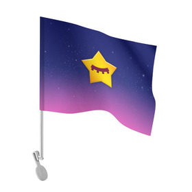 Флаг для автомобиля с принтом SANDY SPACE - BRAWL STARS в Тюмени, 100% полиэстер | Размер: 30*21 см | brawl | bull | colt | crow | game | games | leon | online | penny | poco | sandy | shelly | spike | star | stars | wanted | брав | бравл | браво | звезда | звезды | игра | игры | лого | онлайн | сенди | старс | сэнди