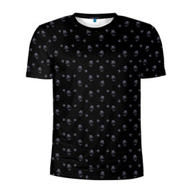 Мужская футболка 3D спортивная с принтом Сэр Троглодит - Паттерн, черны в Тюмени, 100% полиэстер с улучшенными характеристиками | приталенный силуэт, круглая горловина, широкие плечи, сужается к линии бедра | паттерн | сэр троглодит | черный