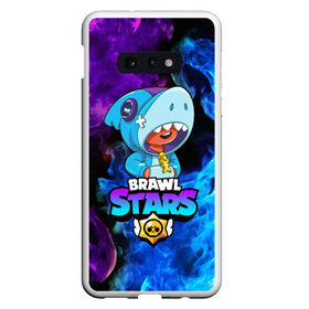 Чехол для Samsung S10E с принтом BRAWL STARS LEON SHARK в Тюмени, Силикон | Область печати: задняя сторона чехла, без боковых панелей | Тематика изображения на принте: 8 bit | 8 бит | bibi | brawl stars | bull | coach mike | colt | crow | evil gene | gale | gene | leon | leon shark | max | mecha crow | mortis | mr.p | nani | phoenix | sally leon | sandy | shark | spike | sprout | stars | tara