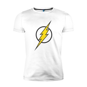 Мужская футболка премиум с принтом Flash в Тюмени, 92% хлопок, 8% лайкра | приталенный силуэт, круглый вырез ворота, длина до линии бедра, короткий рукав | barry allen | dc | dc comics | flash | барри аллен | флеш | флэш