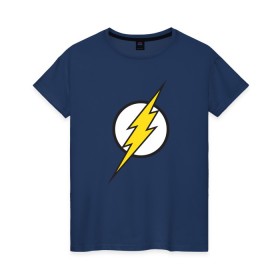 Женская футболка хлопок с принтом Flash в Тюмени, 100% хлопок | прямой крой, круглый вырез горловины, длина до линии бедер, слегка спущенное плечо | barry allen | dc | dc comics | flash | барри аллен | флеш | флэш