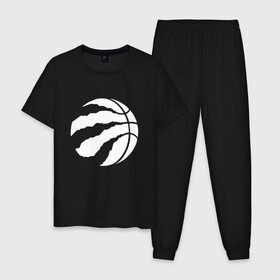 Мужская пижама хлопок с принтом Toronto Raptors W в Тюмени, 100% хлопок | брюки и футболка прямого кроя, без карманов, на брюках мягкая резинка на поясе и по низу штанин
 | nba | raptors | toronto | toronto raptors | баскетбол | нба | рэпторс | торонто | торонто рэпторс