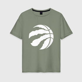 Женская футболка хлопок Oversize с принтом Toronto Raptors W в Тюмени, 100% хлопок | свободный крой, круглый ворот, спущенный рукав, длина до линии бедер
 | nba | raptors | toronto | toronto raptors | баскетбол | нба | рэпторс | торонто | торонто рэпторс