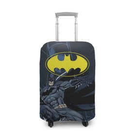 Чехол для чемодана 3D с принтом Batman в Тюмени, 86% полиэфир, 14% спандекс | двустороннее нанесение принта, прорези для ручек и колес | Тематика изображения на принте: bat man | batman | batman comics | caped crusader | comics | dark knight | бетмен | брюс уэйн | бэт мен | бэтмен | тёмный рыцарь