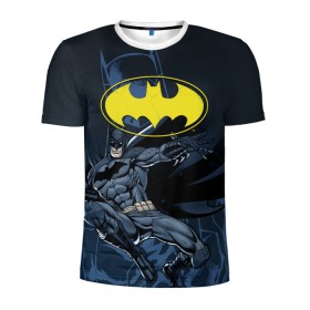 Мужская футболка 3D спортивная с принтом Batman в Тюмени, 100% полиэстер с улучшенными характеристиками | приталенный силуэт, круглая горловина, широкие плечи, сужается к линии бедра | Тематика изображения на принте: bat man | batman | batman comics | caped crusader | comics | dark knight | бетмен | брюс уэйн | бэт мен | бэтмен | тёмный рыцарь