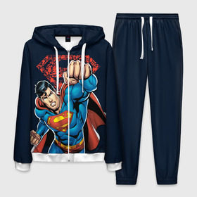 Мужской костюм 3D с принтом Superman в Тюмени, 100% полиэстер | Манжеты и пояс оформлены тканевой резинкой, двухслойный капюшон со шнурком для регулировки, карманы спереди | clark kent | shtatjl | superman | кларк кент | супермен | супермэн