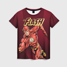 Женская футболка 3D с принтом The Flash в Тюмени, 100% полиэфир ( синтетическое хлопкоподобное полотно) | прямой крой, круглый вырез горловины, длина до линии бедер | barry allen | dc | dc comics | flash | барри аллен | флеш | флэш