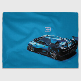 Плед 3D с принтом Bugatti в Тюмени, 100% полиэстер | закругленные углы, все края обработаны. Ткань не мнется и не растягивается | Тематика изображения на принте: bugatti | car | italy | motorsport | prestige | автомобиль | автоспорт | бугатти | италия | престиж