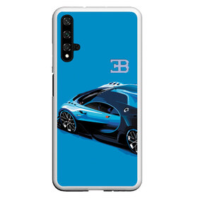 Чехол для Honor 20 с принтом Bugatti в Тюмени, Силикон | Область печати: задняя сторона чехла, без боковых панелей | Тематика изображения на принте: bugatti | car | italy | motorsport | prestige | автомобиль | автоспорт | бугатти | италия | престиж