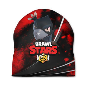 Шапка 3D с принтом BRAWL STARS CROW в Тюмени, 100% полиэстер | универсальный размер, печать по всей поверхности изделия | android | brawl stars | crow | games | leon | mobile game | stars | бравл старс | ворон | игры | леон | мобильные игры