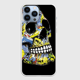 Чехол для iPhone 13 Pro Max с принтом Graffiti в Тюмени,  |  | color | fashion | graffiti | grin | jaw | orbits | skull | teeth | глазницы | граффити | зубы | мода | оскал | цвет | череп