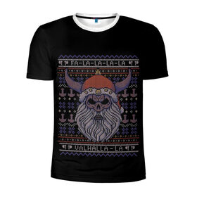 Мужская футболка 3D спортивная с принтом Vikings Xmas Sweater в Тюмени, 100% полиэстер с улучшенными характеристиками | приталенный силуэт, круглая горловина, широкие плечи, сужается к линии бедра | Тематика изображения на принте: christmas | king | new | ragnar | skandinavia | snow | snowflakes | valhalla | vikings | xmas | year | вальхалла | викинги | год | король | новый | рагнар | рождество | скандинавия | снег