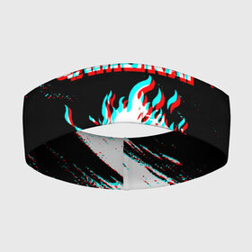 Повязка на голову 3D с принтом Samurai | Glitch. в Тюмени,  |  | cbp | cyberpunk 2077 | glitch | samurai | глитч | игра | киберпанк 2077 | самурай