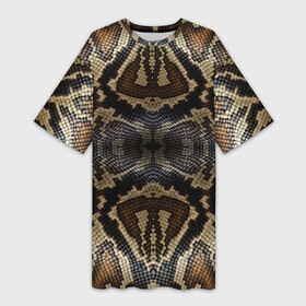 Платье-футболка 3D с принтом Snakeskin в Тюмени,  |  | animals | cold blooded animal | snake | snakeskin | textures. | животное | животные | змеиная кожа | змея | текстуры | хладнокровное