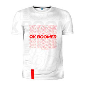 Мужская футболка 3D спортивная с принтом Ok boomer 3D в Тюмени, 100% полиэстер с улучшенными характеристиками | приталенный силуэт, круглая горловина, широкие плечи, сужается к линии бедра | boomer | casual | ok | ok boomer | бумер | зумеры | ок | ок бумер | хорошо