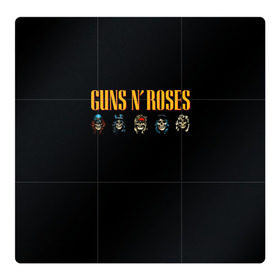 Магнитный плакат 3Х3 с принтом Guns n roses в Тюмени, Полимерный материал с магнитным слоем | 9 деталей размером 9*9 см | axl rose | geffen records | gnr | guns | rock | roses | slash | гансы | пистолеты | розы | рок | слеш | эксл роуз