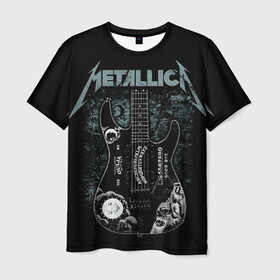 Мужская футболка 3D с принтом Metallica в Тюмени, 100% полиэфир | прямой крой, круглый вырез горловины, длина до линии бедер | heavy metal | metal | metallica | гитара | группы | метал | металлика | музыка | рок | трэш метал | хєви метал