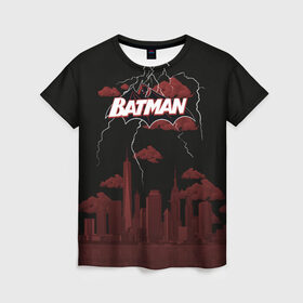 Женская футболка 3D с принтом Batman в Тюмени, 100% полиэфир ( синтетическое хлопкоподобное полотно) | прямой крой, круглый вырез горловины, длина до линии бедер | batman | batman vs superman | bruce wayne | gotham | justice league | shtatbat | бэтмен | бэтмэн | супермен | супс