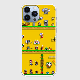 Чехол для iPhone 13 Pro Max с принтом MARIO 2020 в Тюмени,  |  | concept art | enemies | first level | fungus | game art | kirbys adventure | luigi’s mansion | mario | mario bros | minimalism | pixels | super mario | super mario 2 | марио