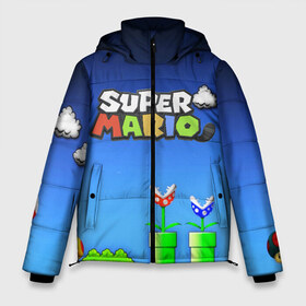 Мужская зимняя куртка 3D с принтом Super Mario в Тюмени, верх — 100% полиэстер; подкладка — 100% полиэстер; утеплитель — 100% полиэстер | длина ниже бедра, свободный силуэт Оверсайз. Есть воротник-стойка, отстегивающийся капюшон и ветрозащитная планка. 

Боковые карманы с листочкой на кнопках и внутренний карман на молнии. | Тематика изображения на принте: concept art | enemies | first level | fungus | game art | kirbys adventure | luigi’s mansion | mario | mario bros | minimalism | pixels | super mario | super mario 2 | марио