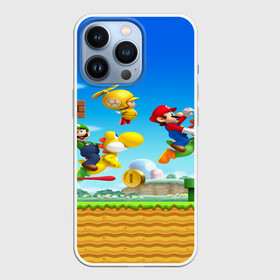 Чехол для iPhone 13 Pro с принтом Марио в Тюмени,  |  | concept art | enemies | first level | fungus | game art | kirbys adventure | luigi’s mansion | mario | mario bros | minimalism | pixels | super mario | super mario 2 | марио