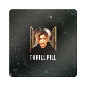 Магнит виниловый Квадрат с принтом THRILL PILL - Грустная Песня в Тюмени, полимерный материал с магнитным слоем | размер 9*9 см, закругленные углы | Тематика изображения на принте: fuelle | logo | music | noir | pil | pill | rap | raper | symbol | thril | thrill | tril | trill | дамб | лого | музыка | пил | пилл | рэп | рэппер | сам | символ | трил | трилл | тхрил | тхрилл | фотографии | щит