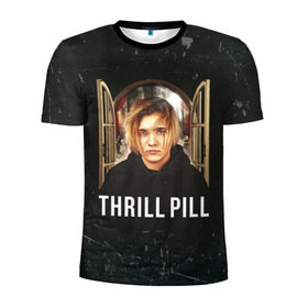 Мужская футболка 3D спортивная с принтом THRILL PILL - Грустная Песня в Тюмени, 100% полиэстер с улучшенными характеристиками | приталенный силуэт, круглая горловина, широкие плечи, сужается к линии бедра | fuelle | logo | music | noir | pil | pill | rap | raper | symbol | thril | thrill | tril | trill | дамб | лого | музыка | пил | пилл | рэп | рэппер | сам | символ | трил | трилл | тхрил | тхрилл | фотографии | щит
