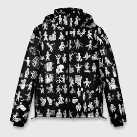 Мужская зимняя куртка 3D с принтом FALLOUT BLACK в Тюмени, верх — 100% полиэстер; подкладка — 100% полиэстер; утеплитель — 100% полиэстер | длина ниже бедра, свободный силуэт Оверсайз. Есть воротник-стойка, отстегивающийся капюшон и ветрозащитная планка. 

Боковые карманы с листочкой на кнопках и внутренний карман на молнии. | bethesda | bethesda game studios | fallout | fallout 4 | game | vault   tec | vault boy | игры | постапокалипсис | убежище 101