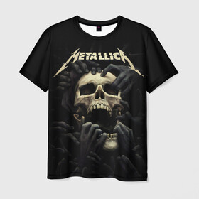 Мужская футболка 3D с принтом Metallica в Тюмени, 100% полиэфир | прямой крой, круглый вырез горловины, длина до линии бедер | heavy metal | metal | metallica | гитара | группы | метал | металлика | музыка | рок | трэш метал | хєви метал