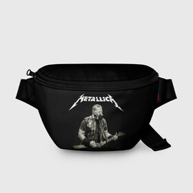 Поясная сумка 3D с принтом Metallica в Тюмени, 100% полиэстер | плотная ткань, ремень с регулируемой длиной, внутри несколько карманов для мелочей, основное отделение и карман с обратной стороны сумки застегиваются на молнию | heavy metal | metal | metallica | гитара | группы | метал | металлика | музыка | рок | трэш метал | хєви метал