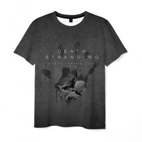 Мужская футболка 3D с принтом TrdDS в Тюмени, 100% полиэфир | прямой крой, круглый вырез горловины, длина до линии бедер | Тематика изображения на принте: death stranding | kojima | kojima production | world strand tour