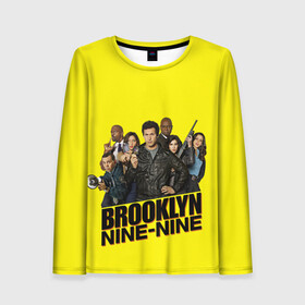 Женский лонгслив 3D с принтом Brooklyn Nine-Nine в Тюмени, 100% полиэстер | длинные рукава, круглый вырез горловины, полуприлегающий силуэт | Тематика изображения на принте: 9 9 | 99 | andy | beatriz | brooklyn | detective | diaz | jake | nine nine | peralta | rosa | samberg | stephanie | беатрис | бруклин | детектив | джейк | перальта | роза | стефани | сэмберг | энди