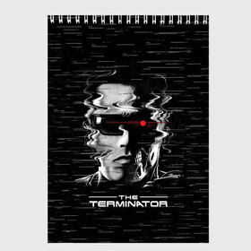 Скетчбук с принтом The Terminator в Тюмени, 100% бумага
 | 48 листов, плотность листов — 100 г/м2, плотность картонной обложки — 250 г/м2. Листы скреплены сверху удобной пружинной спиралью | Тематика изображения на принте: arnold | connor | john | robot | schwarzenegger | skynet | t 800 | terminator | арнольд | джон | коннор | ликвидатор | небесная | робот | сеть | скайнет | терминатор | шварценеггер