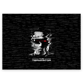 Поздравительная открытка с принтом The Terminator в Тюмени, 100% бумага | плотность бумаги 280 г/м2, матовая, на обратной стороне линовка и место для марки
 | arnold | connor | john | robot | schwarzenegger | skynet | t 800 | terminator | арнольд | джон | коннор | ликвидатор | небесная | робот | сеть | скайнет | терминатор | шварценеггер