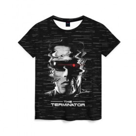 Женская футболка 3D с принтом The Terminator в Тюмени, 100% полиэфир ( синтетическое хлопкоподобное полотно) | прямой крой, круглый вырез горловины, длина до линии бедер | arnold | connor | john | robot | schwarzenegger | skynet | t 800 | terminator | арнольд | джон | коннор | ликвидатор | небесная | робот | сеть | скайнет | терминатор | шварценеггер